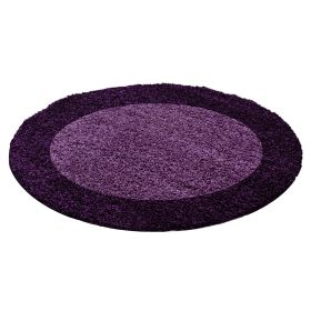 Kusový koberec Life Shaggy 1503 lila kruh - 200x200 (průměr) kruh cm