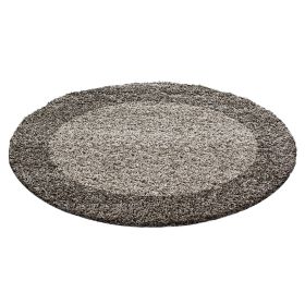 Kusový koberec Life Shaggy 1503 taupe kruh - 200x200 (průměr) kruh cm