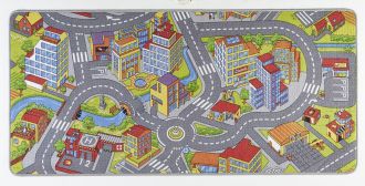 Dětský kusový koberec Play 102379 (silnice) - 90x200 cm