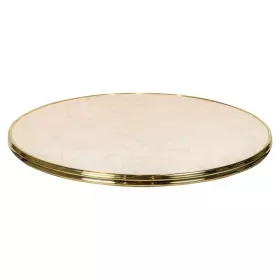 Zahradní kulatá stolová deska WHITE MRAMOR 70 CM