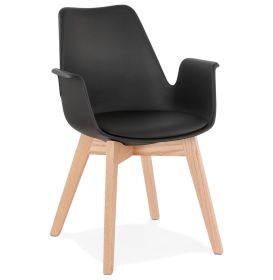 Jídelní židle ALCAPONE černá/přírodní