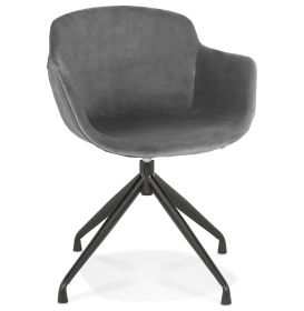 Jídelní židle KRAMPO šedá/černá