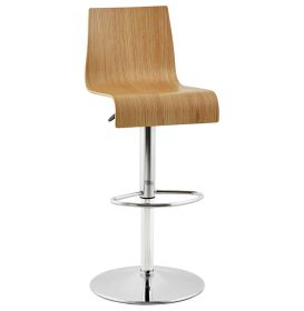 Barová židle MADEIRA přírodní/chrom