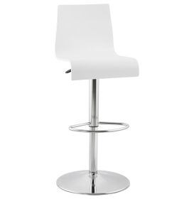 Barová židle SANTANA bílá/chrom