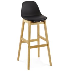 Barová židle ELODY černá/přírodní