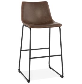 Barová židle GAUCHO tmavě hnědá/černá