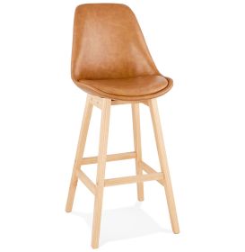 Barová židle JANIE hnědá/přírodní