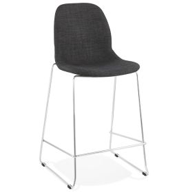 Barová židle PABLO MINI tmavě šedá/chrom
