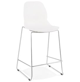 Barová židle ZIGGY MINI bílá/chrom