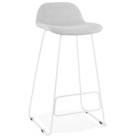 Barová židle VANCOUVER světlé šedá/bílá