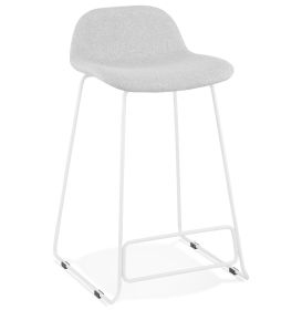 Barová židle VANCOUVER MINI světlé šedá/bílá
