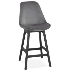 Barová židle BASIL MINI šedá/černá