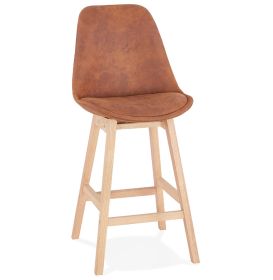 Barová židle SVENKE MINI hněda/přírodní