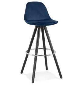 Barová židle FRANKY modrá/černá