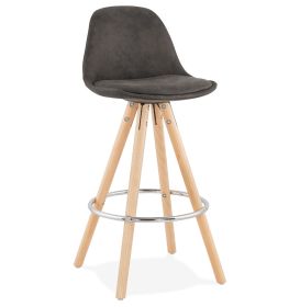 Barová židle AGOUTI MINI tmavě šedá/přírodní