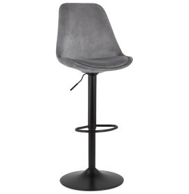 Barová židle ASTER šedá/černá