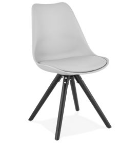 Jídelní židle MOMO světlé šedá/černá