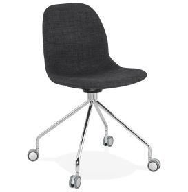 Pracovní židle RULETA tmavě šedá/chrom