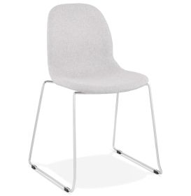 Jídelní židle SILENTO světlé šedá/chrom