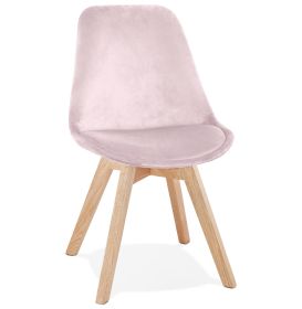 Jídelní židle PHIL růžová/přírodní