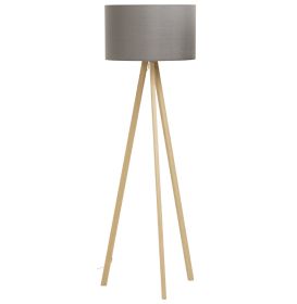 Stojací lampa TRIVET 159 CM šedá/přírodní