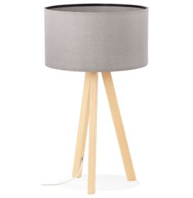 Stolní lampa TRIVET MINI 64 CM šedá/přírodní