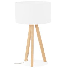 Stolní lampa TRIVET MINI 64 CM bílá/přírodní