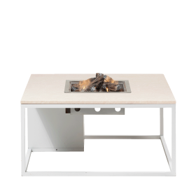 Stůl s plynovým ohništěm COSI- typ Cosiloft 100 bílý rám / kamenná deska Stůl s plynovým ohništěm COSI- typ Cosiloft 100 bílý rám / kamenná deska