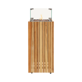 Plynové ohniště Cosipillar čtvercový / Teak