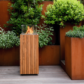 Plynové ohniště Cosipillar čtvercový / Teak Plynové ohniště Cosipillar čtvercový / Teak