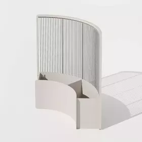 Zahradní modulární zakulacený velký květináč s podpěrou LILIA HIGH