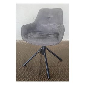 Jídelní židle LONY šedá otočná