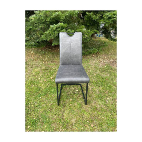 Jídelní židle LEONOR antracitová/černá ekokůže