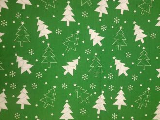 Vánoční ubrus Zelené stromy 160x180 cm