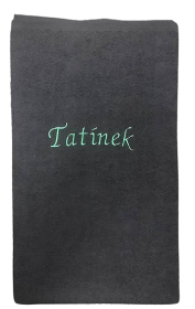 Osuška s nápisem Tatínek - Černá  70x120 cm