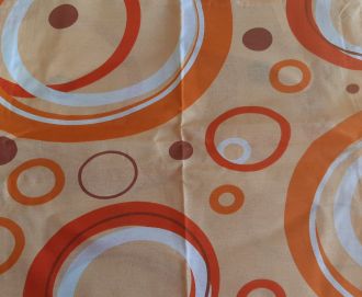Povlak na polštářek Oranžové kruhy 40x50 cm - II. jakost