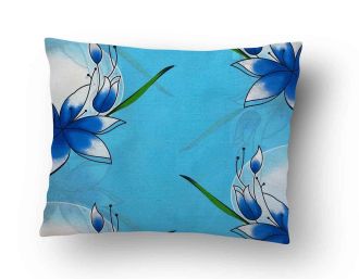 Povlak na polštář Modré květy 70x90 cm