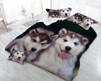 Povlečení Husky 3D 140x200, 70x90 cm