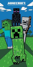 Carbotex Dětská osuška Minecraft Mobi útočí