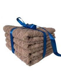 4dílná sada dětských ručníků tmavě hnědá (27) 4dílná sada dětských ručníků tmavě hnědá (27)