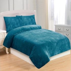 Povlečení Mikroplyš Velvet 140x200, 70x90 cm tyrkysové