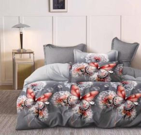 Bavlněné povlečení Motýl červený 140x200, 70x90 cm
