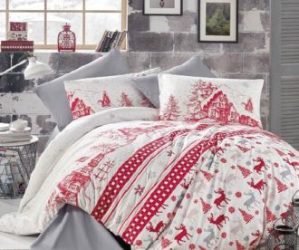 Vánoční povlečení Sváteční mix 140x200, 70x90 cm