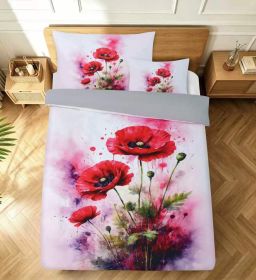 Povlečení Vlčí máky 3D 140x200, 70x90, 40x50 cm, 3-dílné