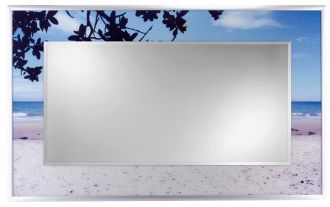 Zrcadlo ONETANGI 80x130 CM s motivem pláže