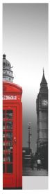 Zrcadlo LONDON PHONE BOX 35x140 CM s potiskem