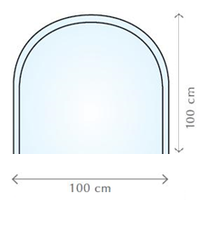 Ochranné sklo pod kamna a ke krbům FIREGLASS čiré 100x100 CM