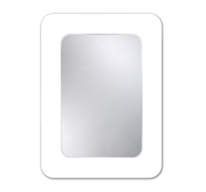 Zrcadlo APACHE 75x100 CM s fazetou a s bílým podkladem