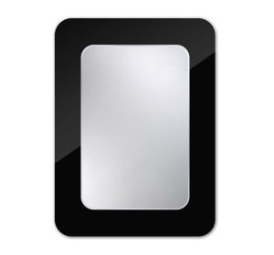Zrcadlo APACHE 75x100 CM s fazetou a s černým podkladem
