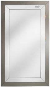Zrcadlo DUO 80x140 CM s šedými a stříbrnými fazetovanými lištami
